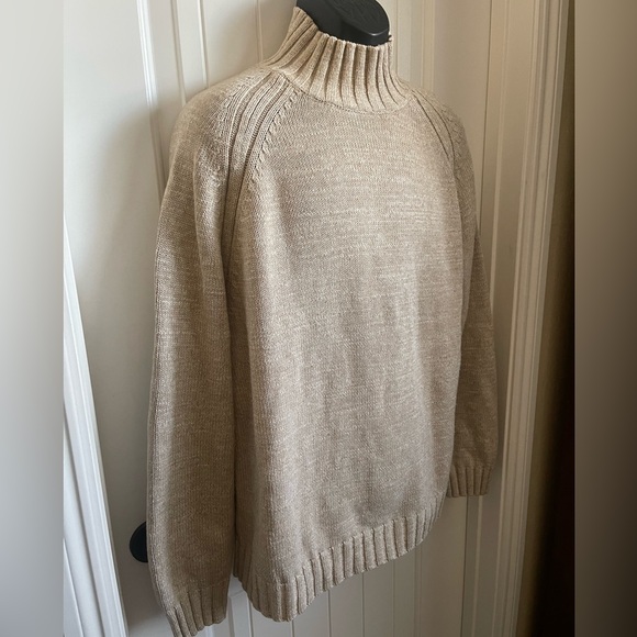 Gap Beige CottonLong Sleeve Chunky Turtleneck Sweater - Picture 6 of 10